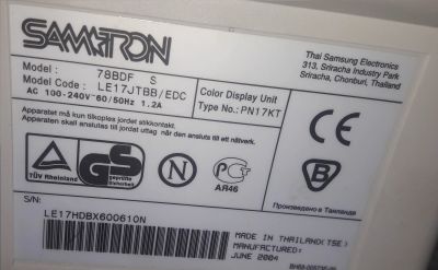Лот: 12724344. Фото: 1. Монитор Samsung Samtron 17 дюймов. ЭЛТ-мониторы