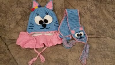 Лот: 12537335. Фото: 1. Шапка зимняя киса для девочки... Головные уборы
