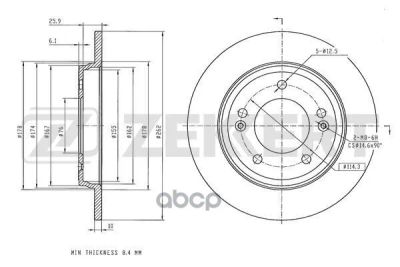 Лот: 21853504. Фото: 1. Bs6617 Zekkert Диск Тормозной... Тормозная система