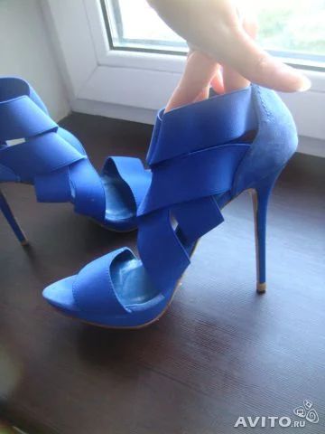Лот: 5498469. Фото: 1. босоножки zara синие. Босоножки