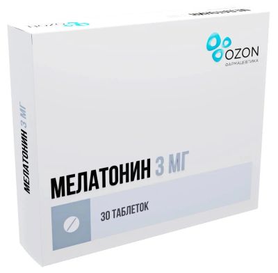 Лот: 23982539. Фото: 1. Мелатонин таб. п о плен. 3мг... Лекарства