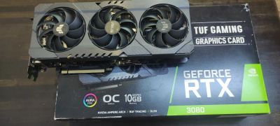 Лот: 25743837. Фото: 1. Geforce RTX 3080 10 Gb TUF Gaming. Видеокарты