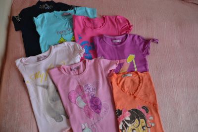 Лот: 3045653. Фото: 1. Футболка на девочку 4-5 лет (набор... Футболки, поло, топы, лонгсливы