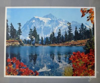 Лот: 15018387. Фото: 1. Гора Шуксан, Вашингтон 1955 ГОД. Картины, гравюры