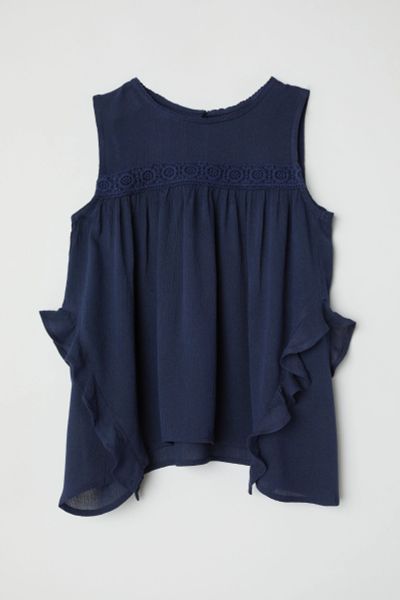 Лот: 11960070. Фото: 1. Жатая блузка H&M (13-14 лет/ 164см... Рубашки, блузки, водолазки