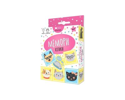 Лот: 11749882. Фото: 1. Карточная игра Мемори Котики. Настольные игры, карты