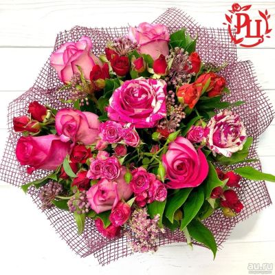 Лот: 13744775. Фото: 1. Лот № 487 Букет Клубничка - 2200р... Свежие цветы