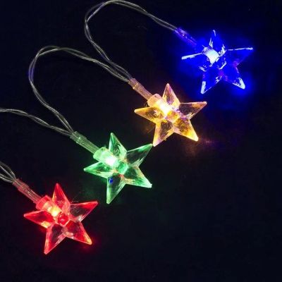 Лот: 12799509. Фото: 1. Гирлянда, 1,5м, 15LED. Звездочки. Гирлянды, шарики, новогодние аксессуары