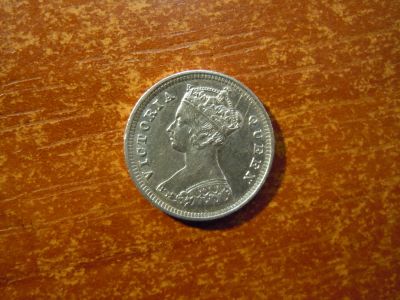 Лот: 25791411. Фото: 1. 10 центов 1893г Гонконг, 2,70гр... Азия