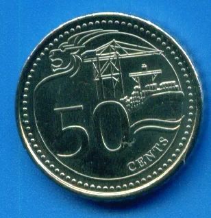 Лот: 8859334. Фото: 1. Сингапур 50 центов 2013 (с282). Азия