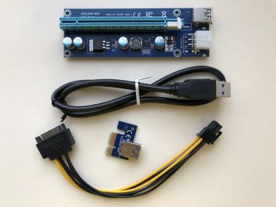 Лот: 21134441. Фото: 1. USB Riser (PCI-Ex1M - PCI-Ex16F... Шлейфы, кабели, переходники