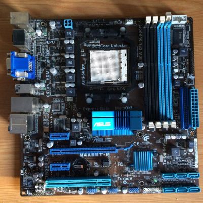Лот: 8941542. Фото: 1. Неисправная плата АМ3: Asus M4A88T-M... Материнские платы