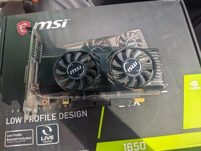 Лот: 19159365. Фото: 1. Msi GTX 1650 LP. Видеокарты