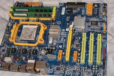 Лот: 1812089. Фото: 1. плата am2 + cpu x2 + ddr2. Материнские платы