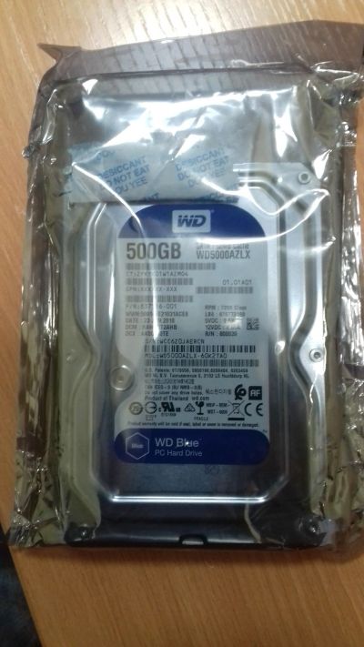Лот: 12788290. Фото: 1. Жесткий диск 500gb WD Blue (НОВЫЙ... Жёсткие диски (HDD)