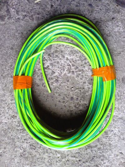 Лот: 4476583. Фото: 1. кабель ПВЗ-25 жёлто зелёный. Провода, кабели