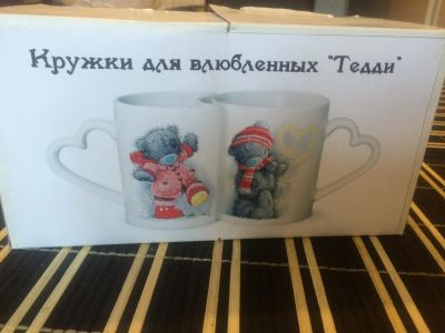 Лот: 7472565. Фото: 1. Парные кружки "тедди". Сувенирные мелочи