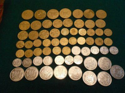 Лот: 5887563. Фото: 1. Украина. 64 монеты. См. описание... Страны СНГ и Балтии