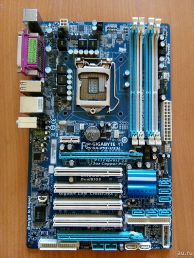 Лот: 13692279. Фото: 1. Материнская плата Gigabyte GA-P55-US3L... Материнские платы