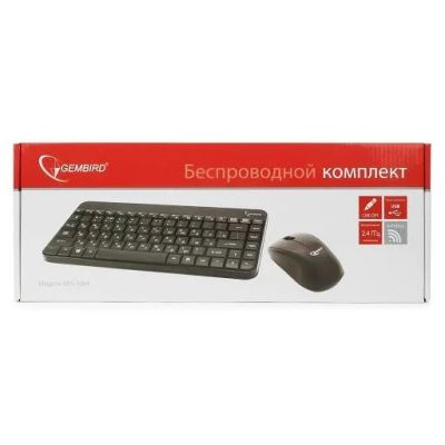 Лот: 22150960. Фото: 1. КОМПЛЕКТ МЫШЬ+КЛАВ. БЕСПР. GEMBIRD... Клавиатуры и мыши