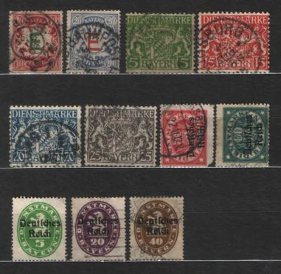 Лот: 25882432. Фото: 1. Бавария 1908-20_006. Марки