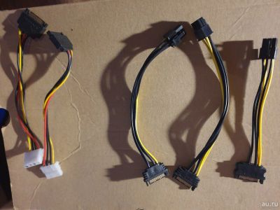 Лот: 17088884. Фото: 1. Переходник sata-6pin, sata-molex. Шлейфы, кабели, переходники