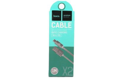 Лот: 17769384. Фото: 1. Кабель Hoco X2 microUSB - USB... Дата-кабели, переходники