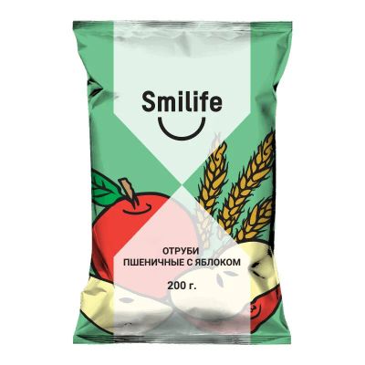 Лот: 23718136. Фото: 1. Smilife Отруби хрустящие пшеничные... Лекарства