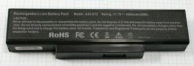 Лот: 11764890. Фото: 1. АКБ для ноутбука Asus A72 - (4400mAh... Аккумуляторы