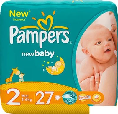 Лот: 4733455. Фото: 1. Подгузники Pampers NewBaby-dry... Детская гигиена