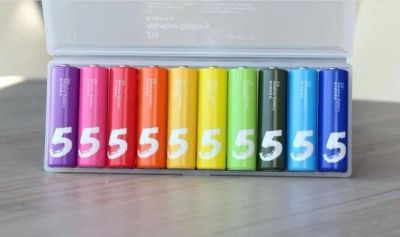 Лот: 10226680. Фото: 1. Пальчиковые батарейки Xiaomi Rainbow... Батарейки, аккумуляторы, элементы питания