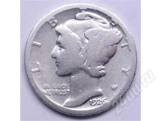 Лот: 103523. Фото: 1. США. 1 дайм (10 центов) 1926г... Америка