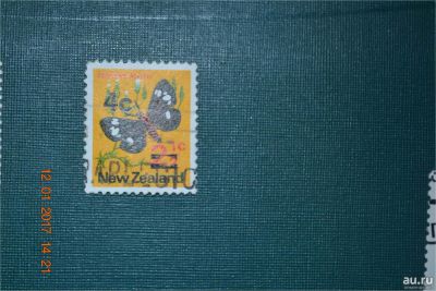 Лот: 9803207. Фото: 1. Марка Новой Зеландии 1971г. Бабочка... Марки