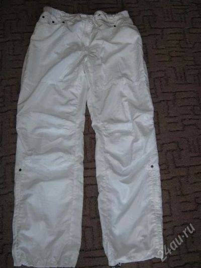 Лот: 1869078. Фото: 1. штаны спортивные белые. Брюки, шорты