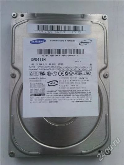 Лот: 1622855. Фото: 1. Жёсткий диск 40 ГБ. IDE. Samsung. Жёсткие диски (HDD)