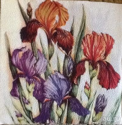 Лот: 9396523. Фото: 1. Салфетка для декупажа. Ирис. Декупаж