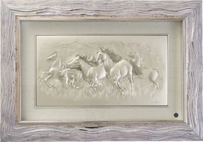 Лот: 10610094. Фото: 1. Картина "Cavalli" с посеребрением. Сувенирные наборы