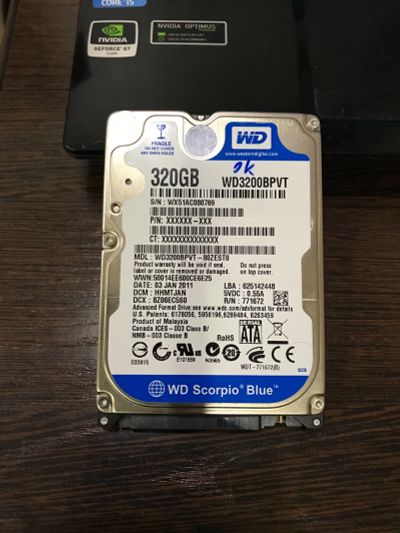 Лот: 11830443. Фото: 1. HDD 320Gb WD 2.5. Жёсткие диски