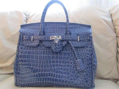Лот: 2267465. Фото: 1. сумка синяя birkin hermes. Сумки