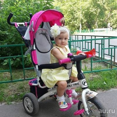 Лот: 13710275. Фото: 1. Велосипед детский с ручкой. Красноярск