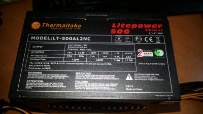 Лот: 7965645. Фото: 1. Блок питания Thermaltake LT-500P... Корпуса, блоки питания