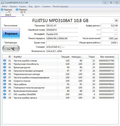 Лот: 17494231. Фото: 1. Жесткий диск Fujitsu MPD3108AT... Комплекты запчастей