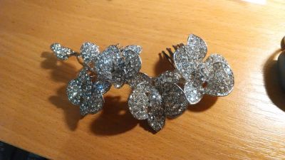 Лот: 4583914. Фото: 1. Гребень для причёски. Swarovski. Заколки, вееры, расчёски
