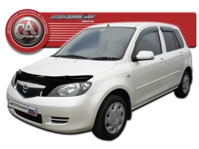 Лот: 4805990. Фото: 1. Дефлектор капота (чёрный) Mazda... Детали тюнинга