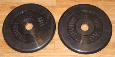 Лот: 7192731. Фото: 1. Диск обрезиненный (MB Barbell... Штанги, блины