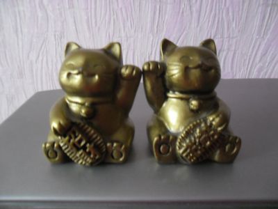 Лот: 12703189. Фото: 1. новые статуэтки (2 котика)-фэншуй. Фигурки, статуэтки