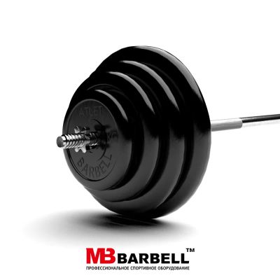 Лот: 22395183. Фото: 1. Штанга обрезиненная MB Barbell... Штанги, блины