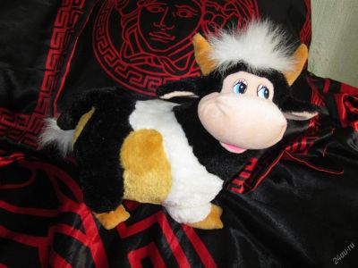 Лот: 2967513. Фото: 1. Мягкая игрушка.Коровка 34см мычит... Музыкальные