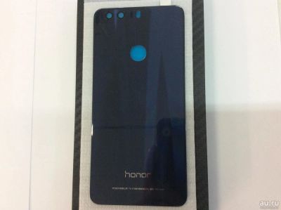 Лот: 9653507. Фото: 1. Заднее стекло Huawei Honor 8 синее. Чехлы, бамперы