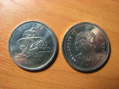Лот: 3499850. Фото: 1. Канада 25 центов 2004 года. 400... Америка
